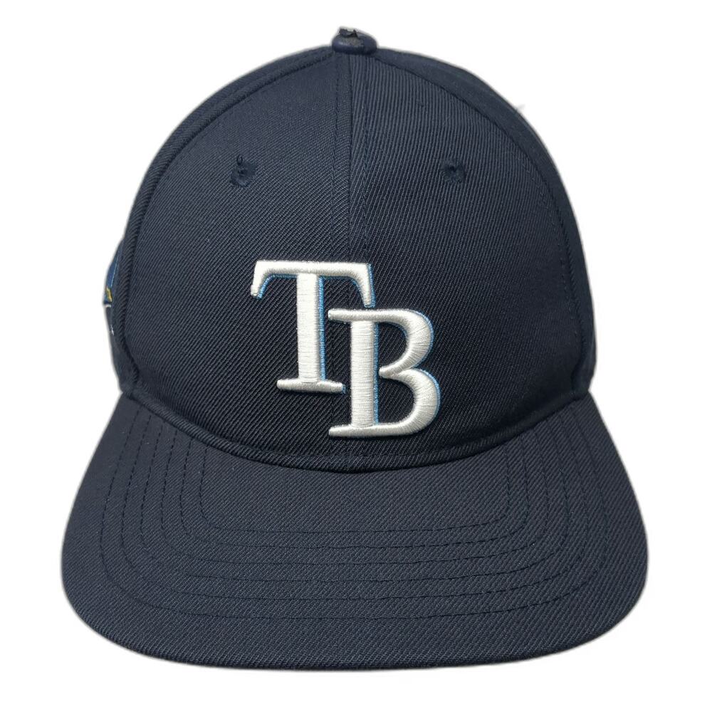 Tampa Bay Rays MLB Pro Standard Snapback Hat Blue One Size Leather Button Logo